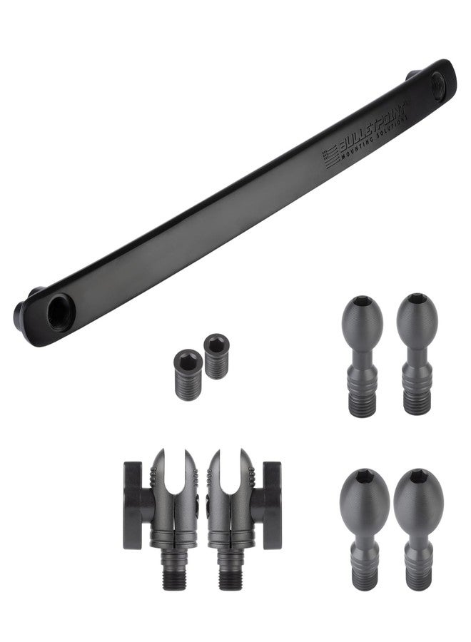 رصاصة قطع غيار قضيب الإمساك المعدني من Bulletpoint Mounting Solutions مع نقطتي تثبيت، متوافق مع سيارات جيب رانجلر JK موديلات 2011-2018 (أسود) - Image 1